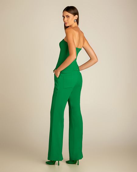 Conjunto verde corset e calça